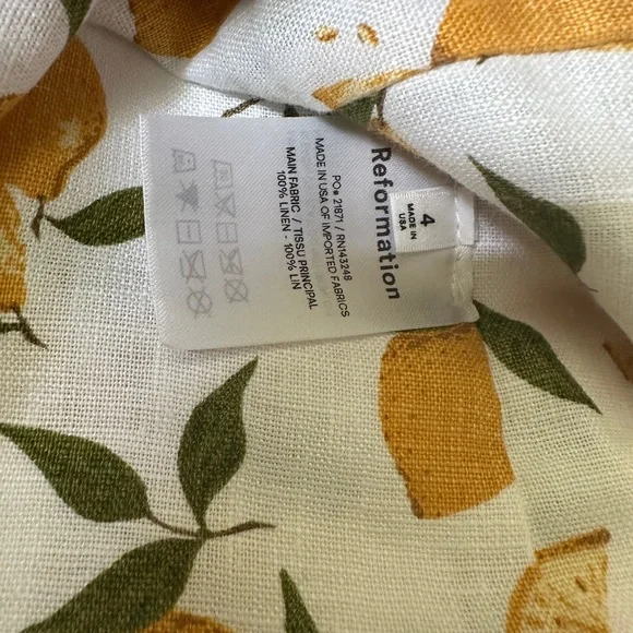 Reformation “Brittany” Ruffled Printed Top - Picture 6 of 9